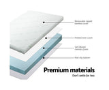 GISELLE 8CM MEMORY FOAM COOL GEL BAMBOO MATTRESS TOPPER