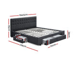 AVIO FABRIC STORAGE BED - KING