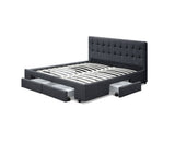 TUFTED UPHOLSTERED STORAGE BED - DOUBLE