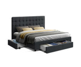 TUFTED UPHOLSTERED STORAGE BED - DOUBLE