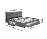 AVIO FABRIC STORAGE BED - KING