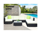 GARDEON 8PCE PATIO POOL LOUNGE SETTING