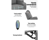 ARTISS ELECTRIC SWIVEL HEATED MASSAGE RECLINING FABRIC LOUNGE CHAIR