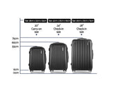 WANDERLITE 3PCE LUGGAGE SET - BLACK