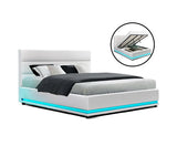 LUMI LED GAS LIFT LED STORAGE BED - KING