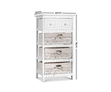 COASTAL 2 DRAWER AND BASKET STORAGE UNIT