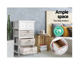 COASTAL 2 DRAWER AND BASKET STORAGE UNIT