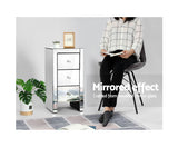 MIRRORED SLIM BEDSIDE TABLE