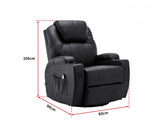 PALERMO REMOTE CONTROL SWIVEL 8 POINT HEATED MASSAGE CHAIR