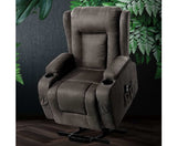 ARTISS RECLINING HEATED ELECTRIC LIFT FABRIC MASSAGE CHAIR