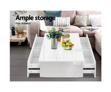 ARTISS HIGH GLOSS STORAGE COFFEE TABLE