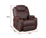 PALERMO REMOTE CONTROL SWIVEL 8 POINT HEATED MASSAGE CHAIR