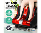 LIVEMOR SHIATSU FOOT ANKLE CALF CIRCULATION MASSAGER - RED