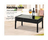 4PCE WICKER OUTDOOR PATIO SETTING