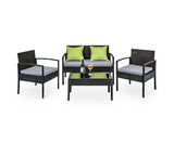 4PCE WICKER OUTDOOR PATIO SETTING