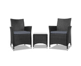 GARDEON 3PCE WICKER BISTRO SETTING